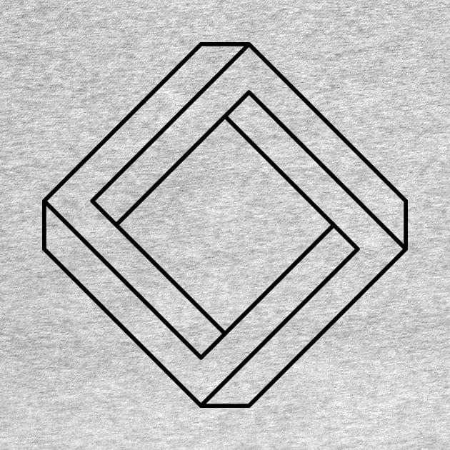 Impossible Shapes – Optical Illusion - Geometric Diamond by info@dopositive.co.uk